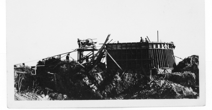 Ucluelet Historical Society Image of Early Stages of Light House Construction #2