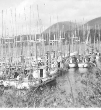 Ucluelet Historical Society Image of Boat Basin Fronting Lot A in 1950s
