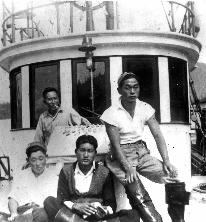 Ucluelet Historical Society Image of Japanese-Canadian Fish Boat Crew