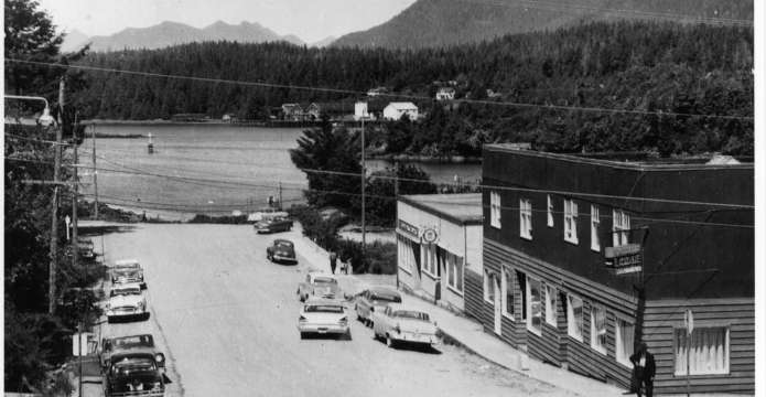 Ucluelet Historical Society Image of Main Street in the Early 1960s
