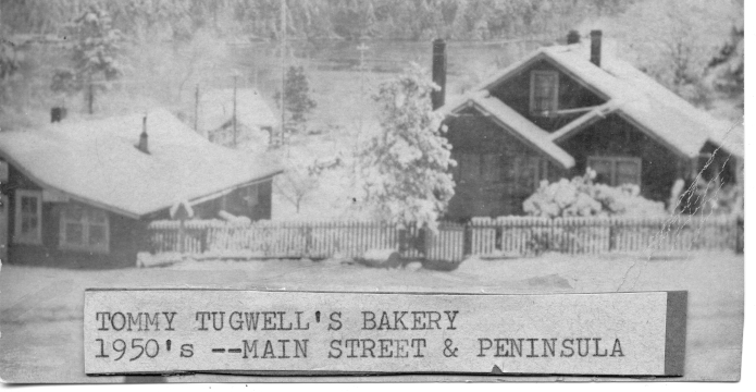 Ucluelet Historical Society Image of Tommy Tugwell's Bakery and House 1950s